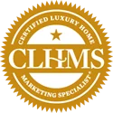 Logotipo de la certificación CLHMS · Certified Luxury Home Marketing Specialist